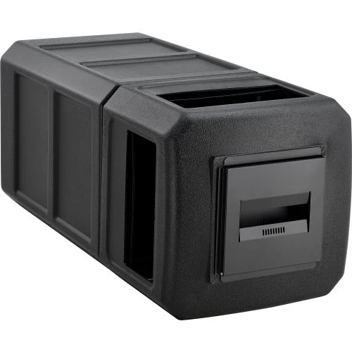 Global Industrial Square Plastic Waste Receptacle With Ashtray Lid, 42 Gallon, Black 4 Global Industrial Square Plastic Waste Receptacle With Ashtray Lid, 42 Gallon, Black - Image 4