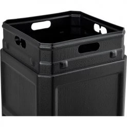Global Industrial Square Plastic Waste Receptacle With Ashtray Lid, 42 Gallon, Black 12 Global Industrial Square Plastic Waste Receptacle With Ashtray Lid, 42 Gallon, Black -Cheap Trash & Recycling Store 641540BK 04
