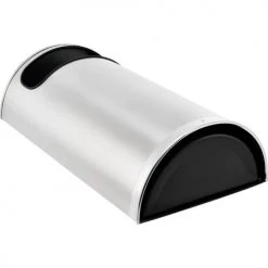 Global Industrial™ Half Round Side Open Trash Can, 9 Gallon, Matte Stainless Steel -Cheap Trash & Recycling Store 641594SS 03