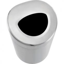 Global Industrial™ Round Curved Open Top Trash Can, 32 Gallon, Satin Stainless Steel -Cheap Trash & Recycling Store 641595SS 03