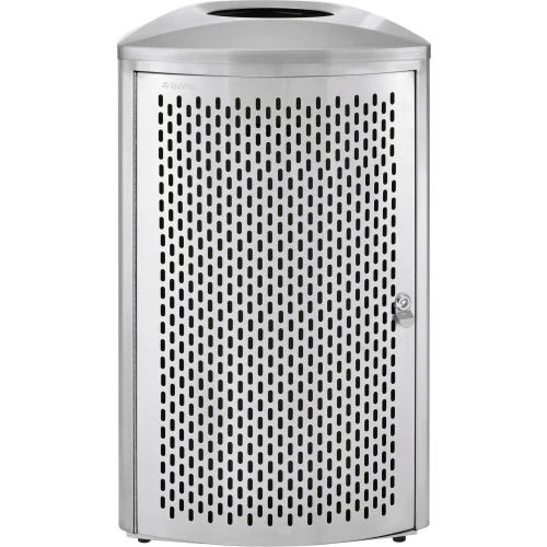 Global Industrial Triangular Trash Can, 18-1/2 Gallon, Brushed Stainless Steel 2 Global Industrial Triangular Trash Can, 18-1/2 Gallon, Brushed Stainless Steel - Image 2