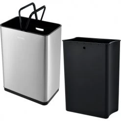 Global Industrial™ Rectangular Motion Sensor Trash Can, 12 Gallon, Brushed Stainless Steel -Cheap Trash & Recycling Store 641598SS 04