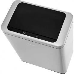 Global Industrial™ Rectangular Motion Sensor Trash Can, 12 Gallon, Brushed Stainless Steel -Cheap Trash & Recycling Store 641598SS 05