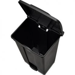 Global Industrial™ Plastic Rectangular Step On Trash Can, 23 Gallon, Black -Cheap Trash & Recycling Store 641599BK 02