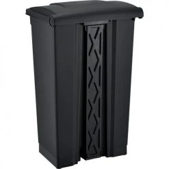 Global Industrial™ Plastic Rectangular Step On Trash Can, 23 Gallon, Black -Cheap Trash & Recycling Store 641599BK 04
