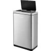 Global Industrial™ Rectangular Motion Sensor Trash Can, 21 Gallon, Brushed Stainless Steel