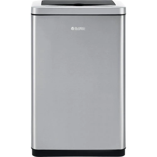 Global Industrial Rectangular Motion Sensor Trash Can, 21 Gallon, Brushed Stainless Steel 2 Global Industrial Rectangular Motion Sensor Trash Can, 21 Gallon, Brushed Stainless Steel - Image 2