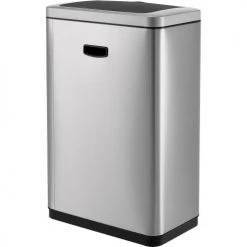 Global Industrial Rectangular Motion Sensor Trash Can, 21 Gallon, Brushed Stainless Steel 16 Global Industrial Rectangular Motion Sensor Trash Can, 21 Gallon, Brushed Stainless Steel -Cheap Trash & Recycling Store 641600SS 02