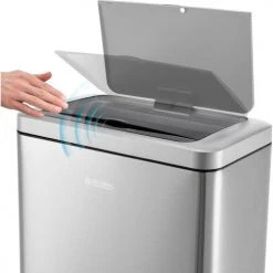 Global Industrial Rectangular Motion Sensor Trash Can, 21 Gallon, Brushed Stainless Steel 17 Global Industrial Rectangular Motion Sensor Trash Can, 21 Gallon, Brushed Stainless Steel -Cheap Trash & Recycling Store 641600SS 03