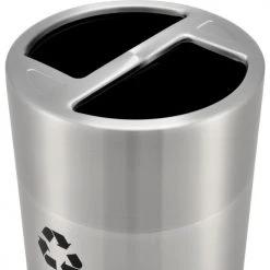 Global Industrial Round Multi-Stream Recycling Can, 31 Gallon Total, Satin Aluminum 15 Global Industrial Round Multi-Stream Recycling Can, 31 Gallon Total, Satin Aluminum -Cheap Trash & Recycling Store 641602 04