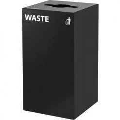 Global Industrial Square Recycling Can with Mixed Recycling Lid, 36 Gallon, Black 10 Global Industrial Square Recycling Can with Mixed Recycling Lid, 36 Gallon, Black -Cheap Trash & Recycling Store 641614RBK 02