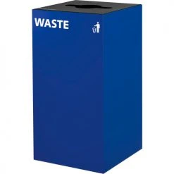 Global Industrial Square Recycling Can with Mixed Recycling Lid, 32 Gallon, Blue 10 Global Industrial Square Recycling Can with Mixed Recycling Lid, 32 Gallon, Blue -Cheap Trash & Recycling Store 641614RBL 02