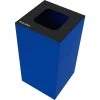 Global Industrial™ Square Recycling/Trash Can w/ Waste Lid, 28 Gallon, Blue