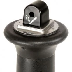 Rubbermaid Groundskeeper Tuscan Smokers Receptacle Black -Cheap Trash & Recycling Store 652496BK 02