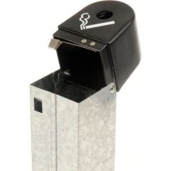 Rubbermaid Groundskeeper Tuscan Smokers Receptacle Black -Cheap Trash & Recycling Store 652496BK 04