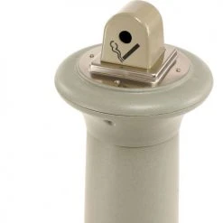 Rubbermaid Groundskeeper Tuscan Smokers Receptacle Sandstone -Cheap Trash & Recycling Store 652496SD 02