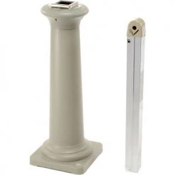 Rubbermaid Groundskeeper Tuscan Smokers Receptacle Sandstone -Cheap Trash & Recycling Store 652496SD 04