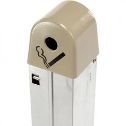 Rubbermaid Groundskeeper Tuscan Smokers Receptacle Sandstone -Cheap Trash & Recycling Store 652496SD 05