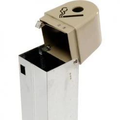 Rubbermaid Groundskeeper Tuscan Smokers Receptacle Sandstone -Cheap Trash & Recycling Store 652496SD 06