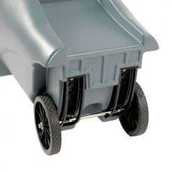 65 Gallon Rubbermaid Large Mobile Waste Receptacle - Gray With Lid -Cheap Trash & Recycling Store 705576GY 03