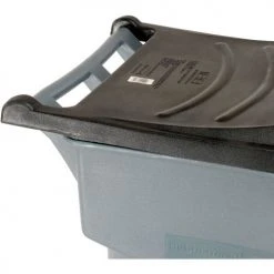 65 Gallon Rubbermaid Large Mobile Waste Receptacle - Gray With Lid -Cheap Trash & Recycling Store 705576GY 09