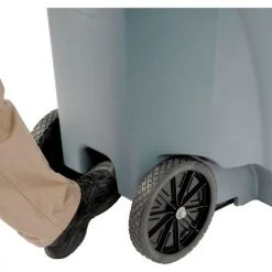 65 Gallon Rubbermaid Large Mobile Waste Receptacle - Gray With Lid -Cheap Trash & Recycling Store 705576GY 14
