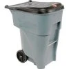 95 Gallon Rubbermaid Large Mobile Waste Receptacle - Gray With Lid