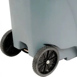 95 Gallon Rubbermaid Large Mobile Waste Receptacle - Gray With Lid -Cheap Trash & Recycling Store 705577GY 05