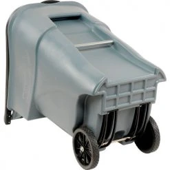 95 Gallon Rubbermaid Large Mobile Waste Receptacle - Gray With Lid -Cheap Trash & Recycling Store 705577GY 11