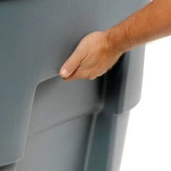 95 Gallon Rubbermaid Large Mobile Waste Receptacle - Gray With Lid -Cheap Trash & Recycling Store 705577GY 13