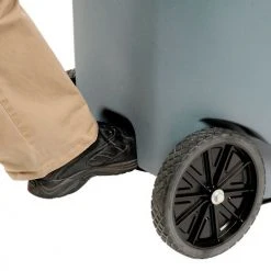 95 Gallon Rubbermaid Large Mobile Waste Receptacle - Gray With Lid -Cheap Trash & Recycling Store 705577GY 16