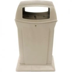 Rubbermaid® Plastic Square 4 Openings Trash Can, 45 Gallon, Beige 31 Rubbermaid® Plastic Square 4 Openings Trash Can, 45 Gallon, Beige -Cheap Trash & Recycling Store 705579BG 11