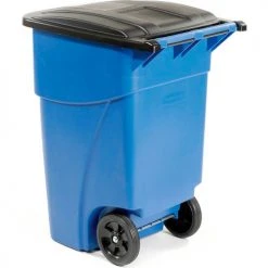 Rubbermaid® Brute Recycling Can w/Lid, 50 Gallon, Blue -Cheap Trash & Recycling Store 705622 06