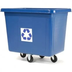 Rubbermaid® Mobile Recycling Container Cube Truck, 119 Gallon, Blue -Cheap Trash & Recycling Store 705624 02