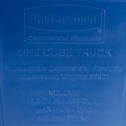 Rubbermaid® Mobile Recycling Container Cube Truck, 119 Gallon, Blue -Cheap Trash & Recycling Store 705624 06