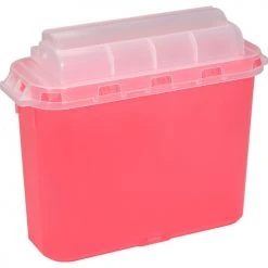 Oakridge Products 5.4 Quart Sharps Container w/ Counter Balance Lid, Red -Cheap Trash & Recycling Store 732124 05