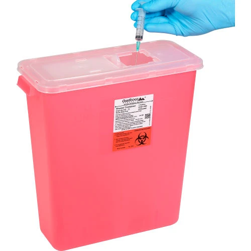 Oakridge Products 3 Gallon Sharps Container w/ Slide Lid, Red 5 Oakridge Products 3 Gallon Sharps Container w/ Slide Lid, Red - Image 5