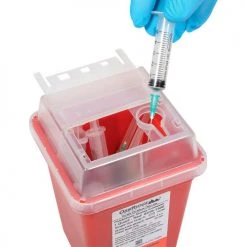 Oakridge Products 1 Quart Sharp Container w/ Slide Lid, Red -Cheap Trash & Recycling Store 732127 04