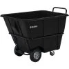 Global Industrial™ Heavy Duty Plastic Tilt Truck, 1/2 Cu. Yd. Cap, 1400 Lbs. Cap, Black