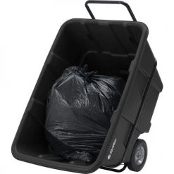 Global Industrial™ Heavy Duty Plastic Tilt Truck, 1/2 Cu. Yd. Cap, 1400 Lbs. Cap, Black -Cheap Trash & Recycling Store 800352HD 03