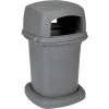 Toter® Plastic Square Heavy Duty Trash Can, 45 Gallon, Graystone