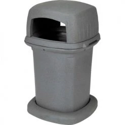 Toter® Plastic Square Heavy Duty Trash Can, 45 Gallon, Graystone -Cheap Trash & Recycling Store 840GK 55710 03