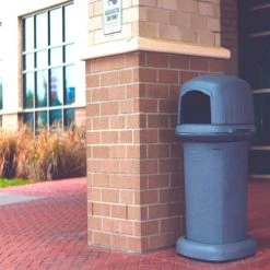 Toter® Plastic Square Heavy Duty Trash Can, 45 Gallon, Graystone -Cheap Trash & Recycling Store 840GK 55710 07