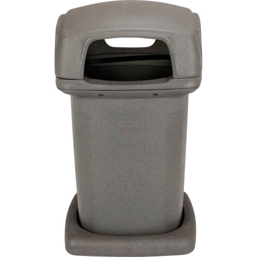 Toter® Plastic Square Trash Can Manual or Automated Collection, 60 Gallon, Graystone 1 Toter® Plastic Square Trash Can Manual or Automated Collection, 60 Gallon, Graystone