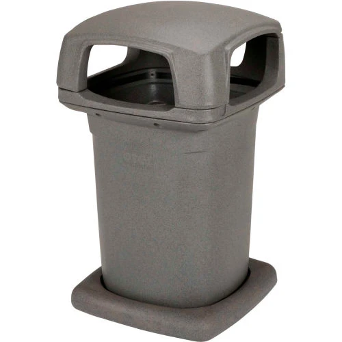 Toter® Plastic Square Trash Can Manual or Automated Collection, 60 Gallon, Graystone 2 Toter® Plastic Square Trash Can Manual or Automated Collection, 60 Gallon, Graystone - Image 2