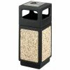 Safco® Canmeleon™ Aggregate Panel, Ash Urn/Side Open, 15 Gallon Black, 9470NC