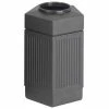 Safco® Canmeleon™ Indoor/Outdoor, 30 Gallon Pentagon Black, 9485BL