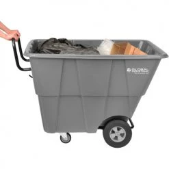 Global Industrial Standard Duty Plastic Tilt Truck, 1/2 Cu. Yd. Cap, 850 Lb Cap, Gray 27 Global Industrial Standard Duty Plastic Tilt Truck, 1/2 Cu. Yd. Cap, 850 Lb Cap, Gray -Cheap Trash & Recycling Store 984613 04