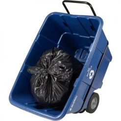 Global Industrial™ Heavy Duty Plastic Recycling Tilt Truck, 1/2 Cu.Yd. 1400 Lbs. Cap, Blue -Cheap Trash & Recycling Store 984614HD 02