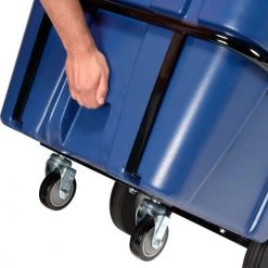 Global Industrial™ Heavy Duty Plastic Recycling Tilt Truck, 1/2 Cu.Yd. 1400 Lbs. Cap, Blue -Cheap Trash & Recycling Store 984614HD 06